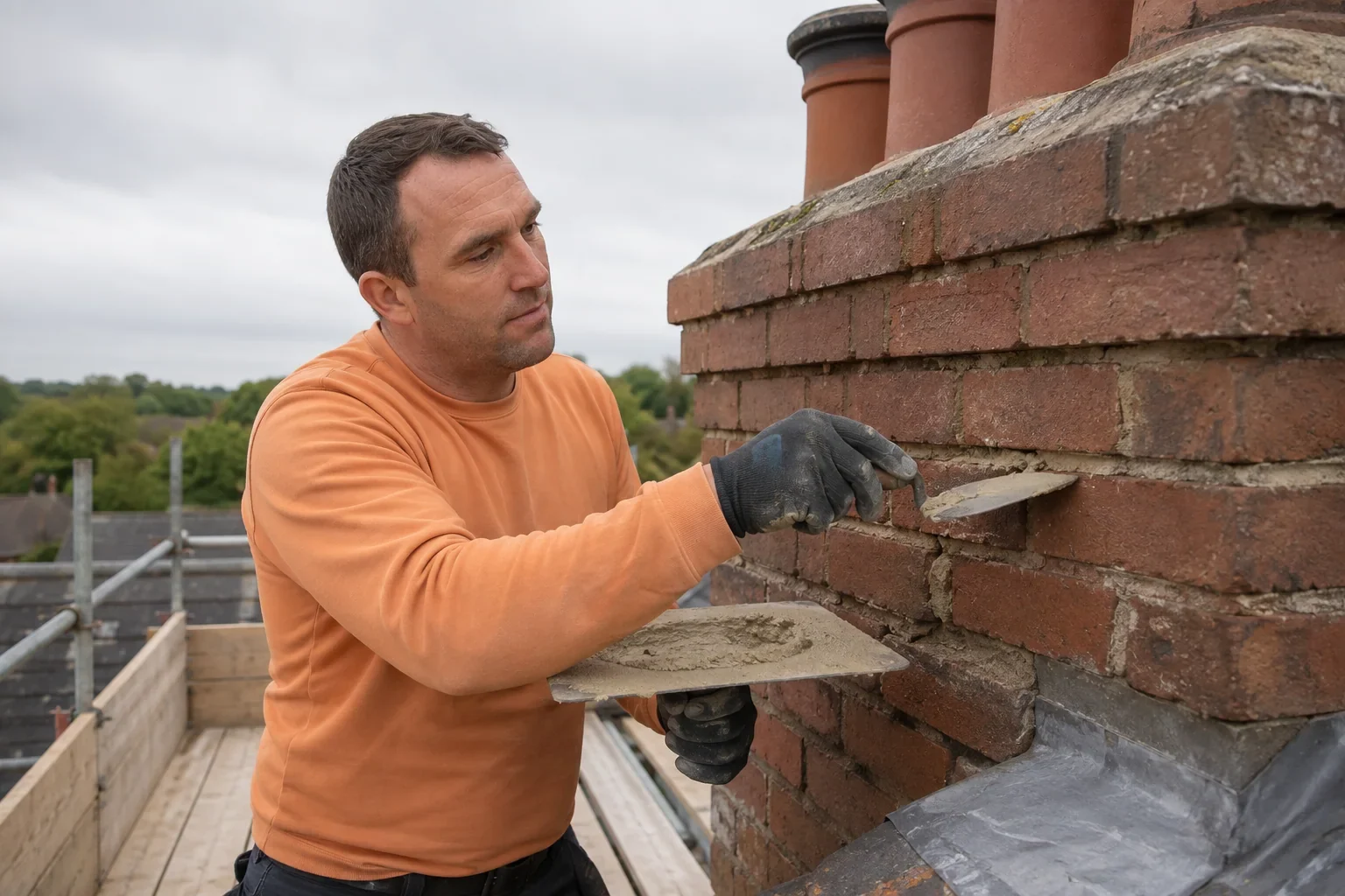 Chimney repair and repointing services from Topmark property maintenance