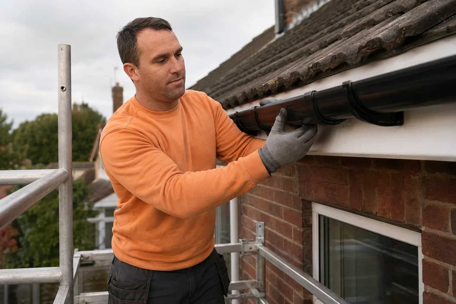Gutter repair and replacement services from Topmark property maintenance